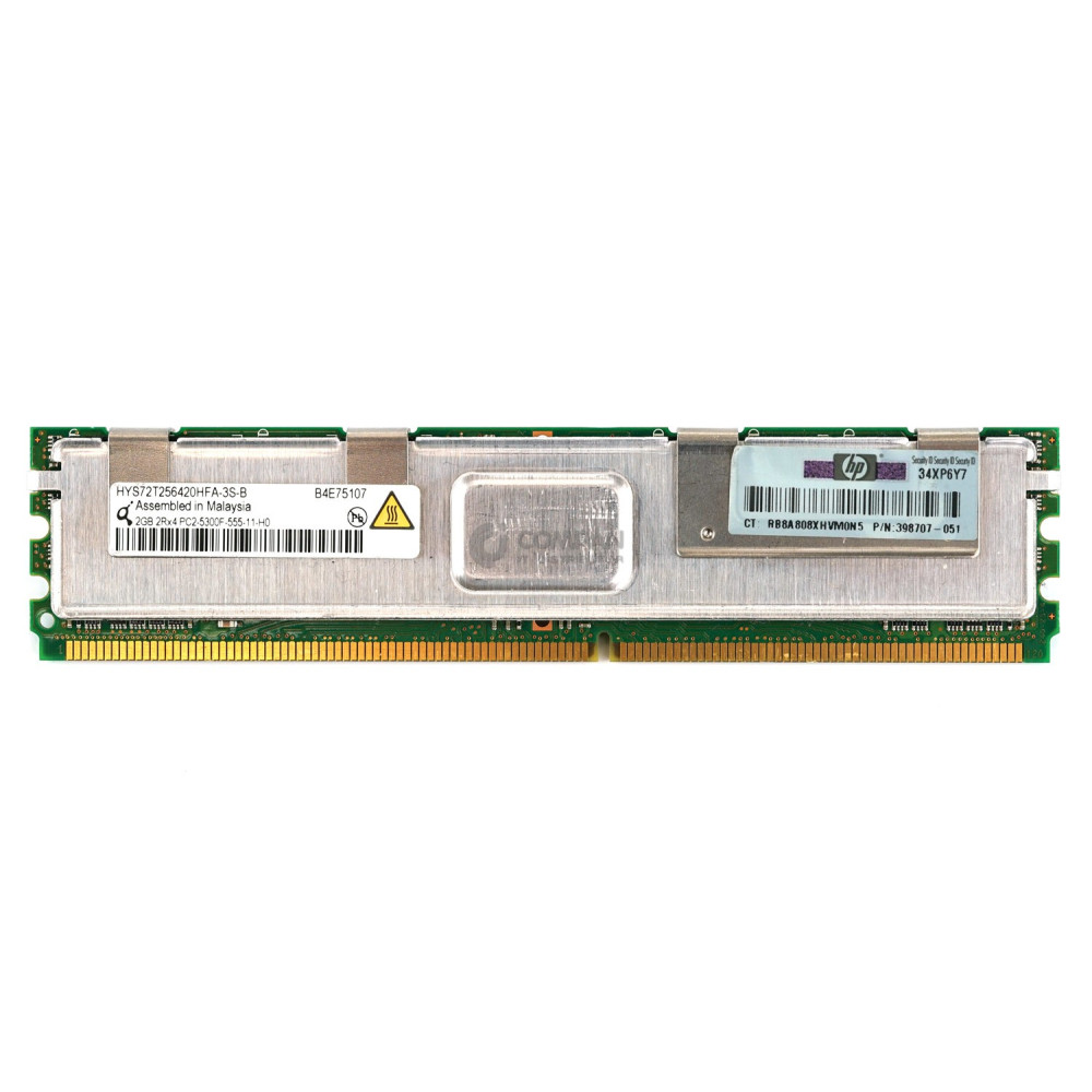 398707-051 HP MEMORY 2GB 2RX4 PC2 5300F DDR2 - 416472-001, 397413-B21